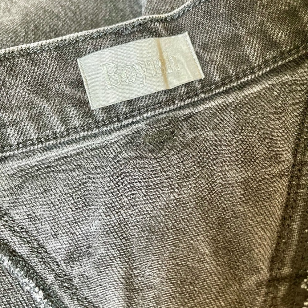 Free People BOYISH jeans The Mikey Moonstruck sz 25 black wash NWOT - Picture 13 of 14